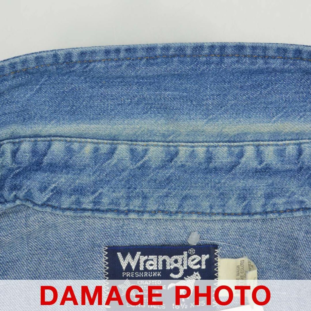 Wrangler(ラングラー)の【WRANGLER】80s 馬タグ 70127MW デニムウエスタン長袖シャツ メンズのトップス(シャツ)の商品写真