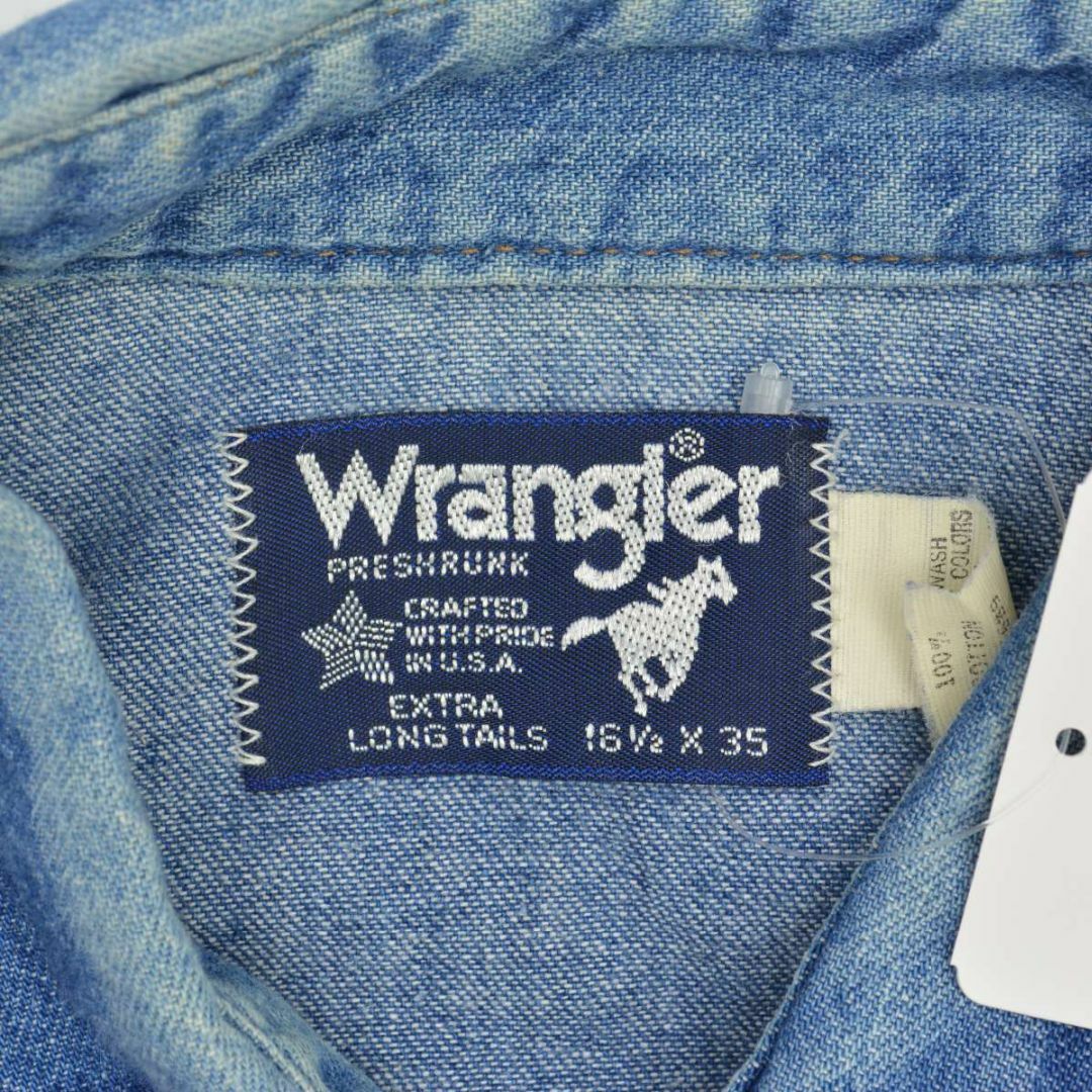 Wrangler(ラングラー)の【WRANGLER】80s 馬タグ 70127MW デニムウエスタン長袖シャツ メンズのトップス(シャツ)の商品写真