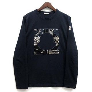 モンクレール(MONCLER)のモンクレール 21AW ペイズリー ビッグロゴ 長袖 Tシャツ ロンT 国内正規(Tシャツ/カットソー(七分/長袖))