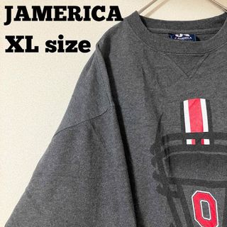 JAMERICA トレーナー  スウェット XＬサイズ　ＵＳＡ　古着　グレー(スウェット)