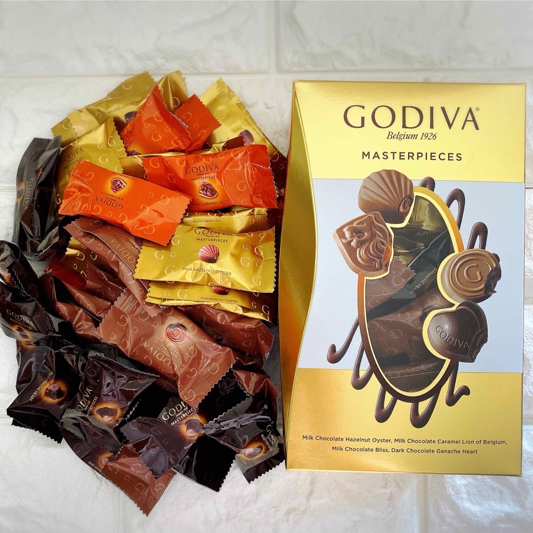 GODIVA(ゴディバ)のゴディバ チョコレート 約45個x1箱 ゆうパケット発送 食品/飲料/酒の食品(菓子/デザート)の商品写真