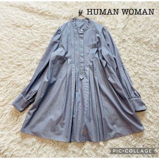 ヒューマンウーマン(HUMAN WOMAN)のhuman woman ヒューマン ウーマン フロントタックチュニック(シャツ/ブラウス(長袖/七分))