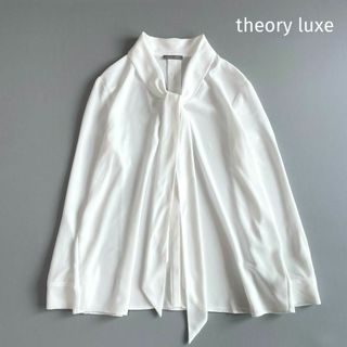 Theory luxe - ＊美品＊ theory luxe ボウタイ ブラウス ホワイト 38