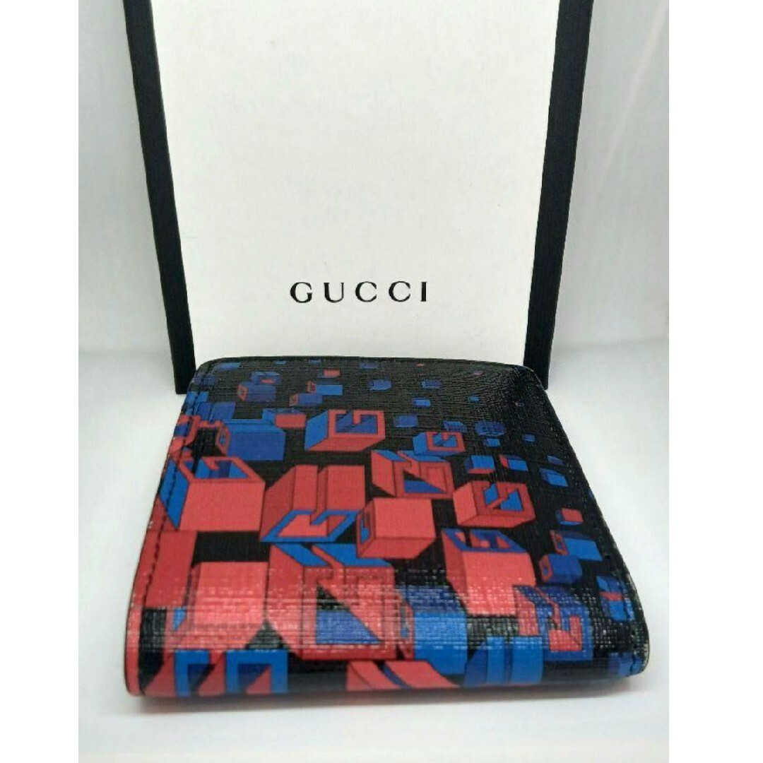 Gucci(グッチ)のGUCCI  スクエアGスペース 二つ折り財布  ブラック メンズのファッション小物(折り財布)の商品写真