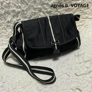 アニエスベー(agnes b.)のagnès b. VOYAGE ナイロン ショルダーバッグ 斜め掛け ブラック(ショルダーバッグ)