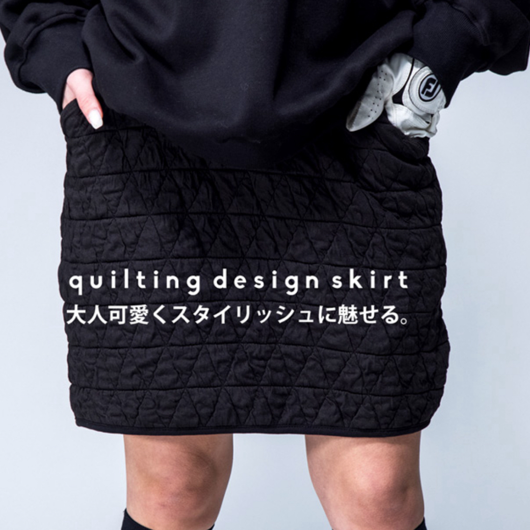 antiqua(アンティカ)の定価7150円‼️ANTIQUA GOLF×STCH キルティングスカート レディースのスカート(ひざ丈スカート)の商品写真