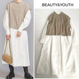 ビューティアンドユースユナイテッドアローズ(BEAUTY&YOUTH UNITED ARROWS)のビューティーアンドユース＊バックスリット レイヤード フレア ワンピース(ロングワンピース/マキシワンピース)