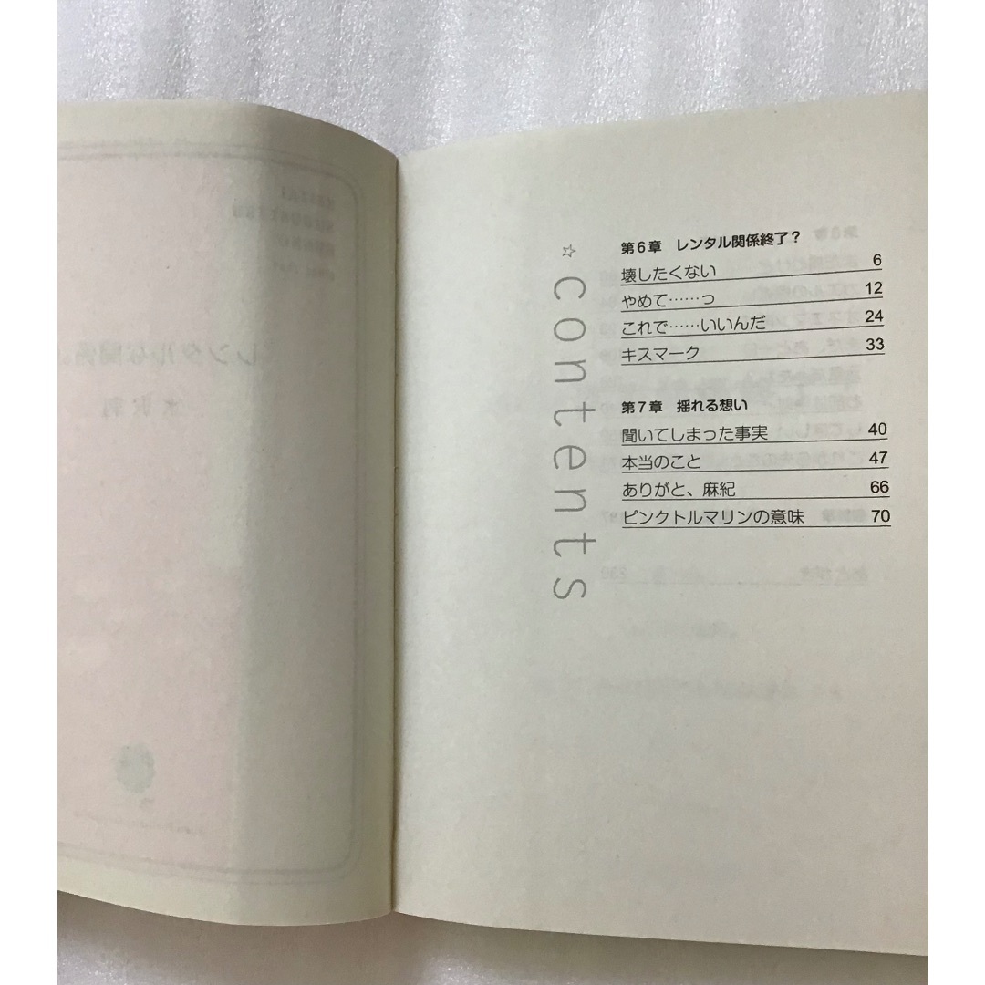 ケータイ小説　 水沢莉　レンタルな関係。　①②巻セット   エンタメ/ホビーの本(文学/小説)の商品写真