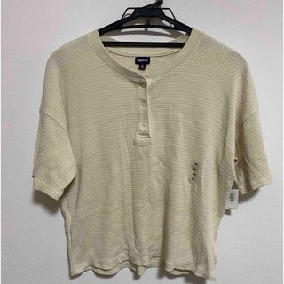 GAP - GAP ワッフルニット 値札タグ付き クロップド丈 ヘンリーtシャツ