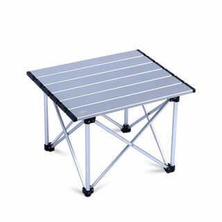 【色: シルバー】iClimb アウトドア テーブル 超軽量 折畳テーブル アル(テーブル/チェア)