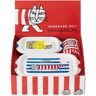 リサラーソン(Lisa Larson)の新品　LiSA LARSON  フードコンテナー2個　おしぼり1個(容器)