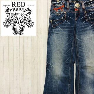 REDPEPPER - レッド ペッパー　デニム　ブーツカット　パンツ　ジーンズ　刺繍　25