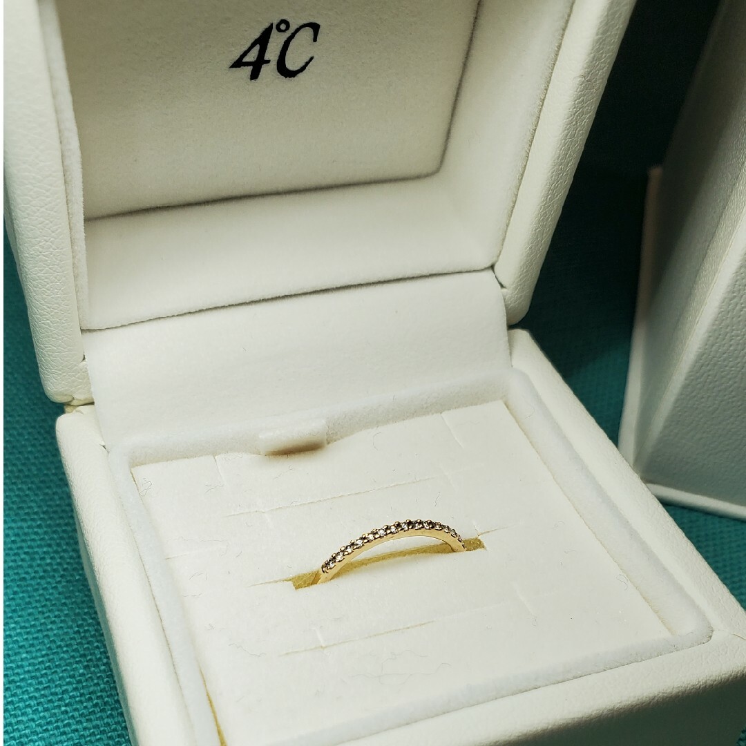 【4℃】K10イエローゴールド ピンキーリング レディースのアクセサリー(リング(指輪))の商品写真