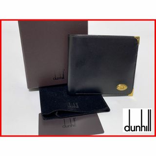 Dunhill - dunhill ダンヒル 二つ折り 財布 黒 箱付 D7