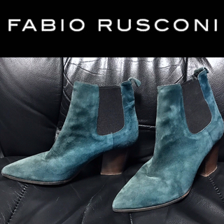 FABIO RUSCONI - FABIO RUSCONI 送料込 イタリア製 定価4万程 革 レザー ブーツ