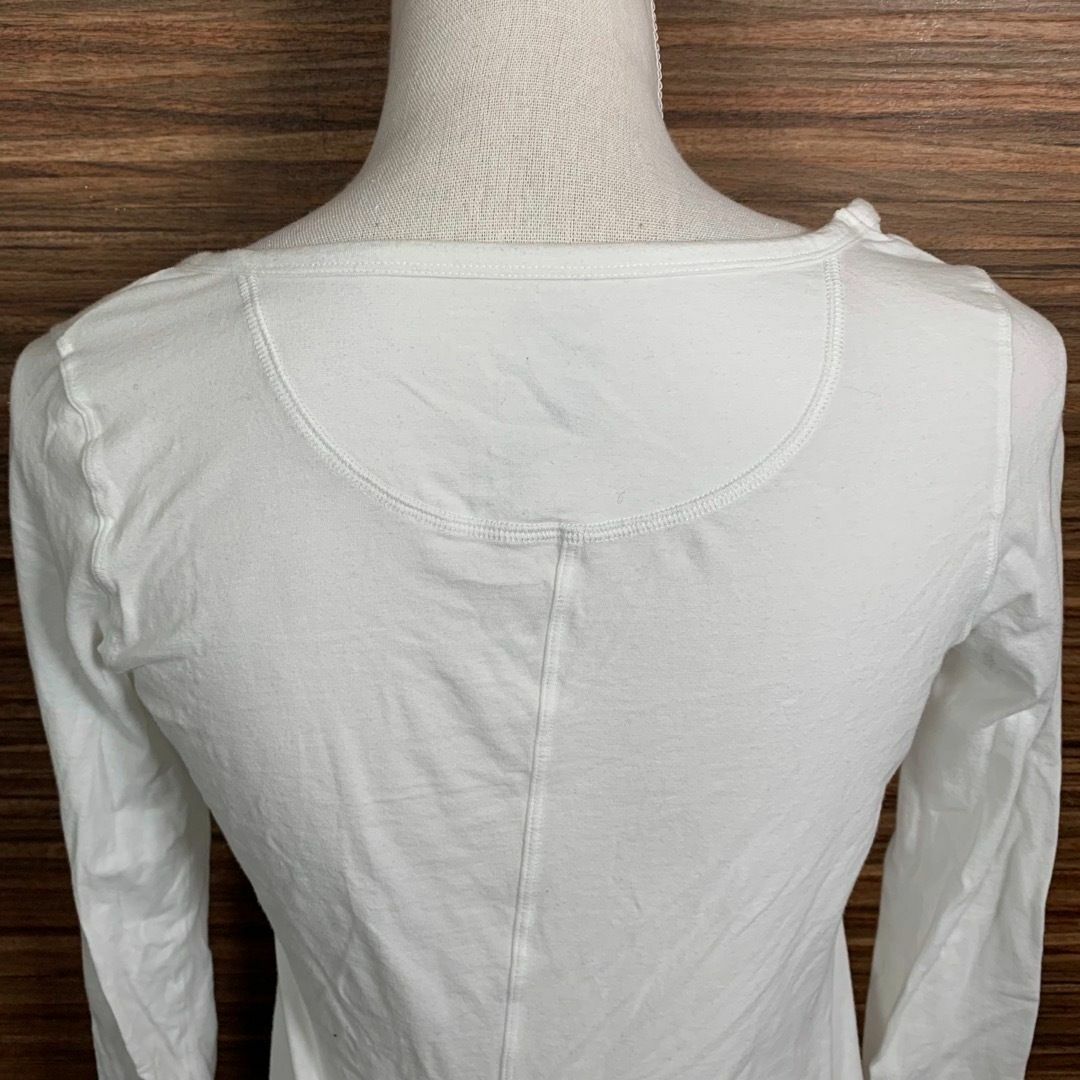 MACPHEE(マカフィー)のマカフィー Tシャツ サイズ1 Sサイズ相当 白 ホワイト 長袖 無地 レディースのトップス(Tシャツ(長袖/七分))の商品写真