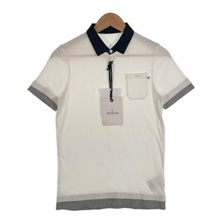 モンクレール(MONCLER)のMONCLER モンクレール MAGLIA POLO コットン レイヤードポロシャツ ホワイト 訳あり Size XS(ポロシャツ)