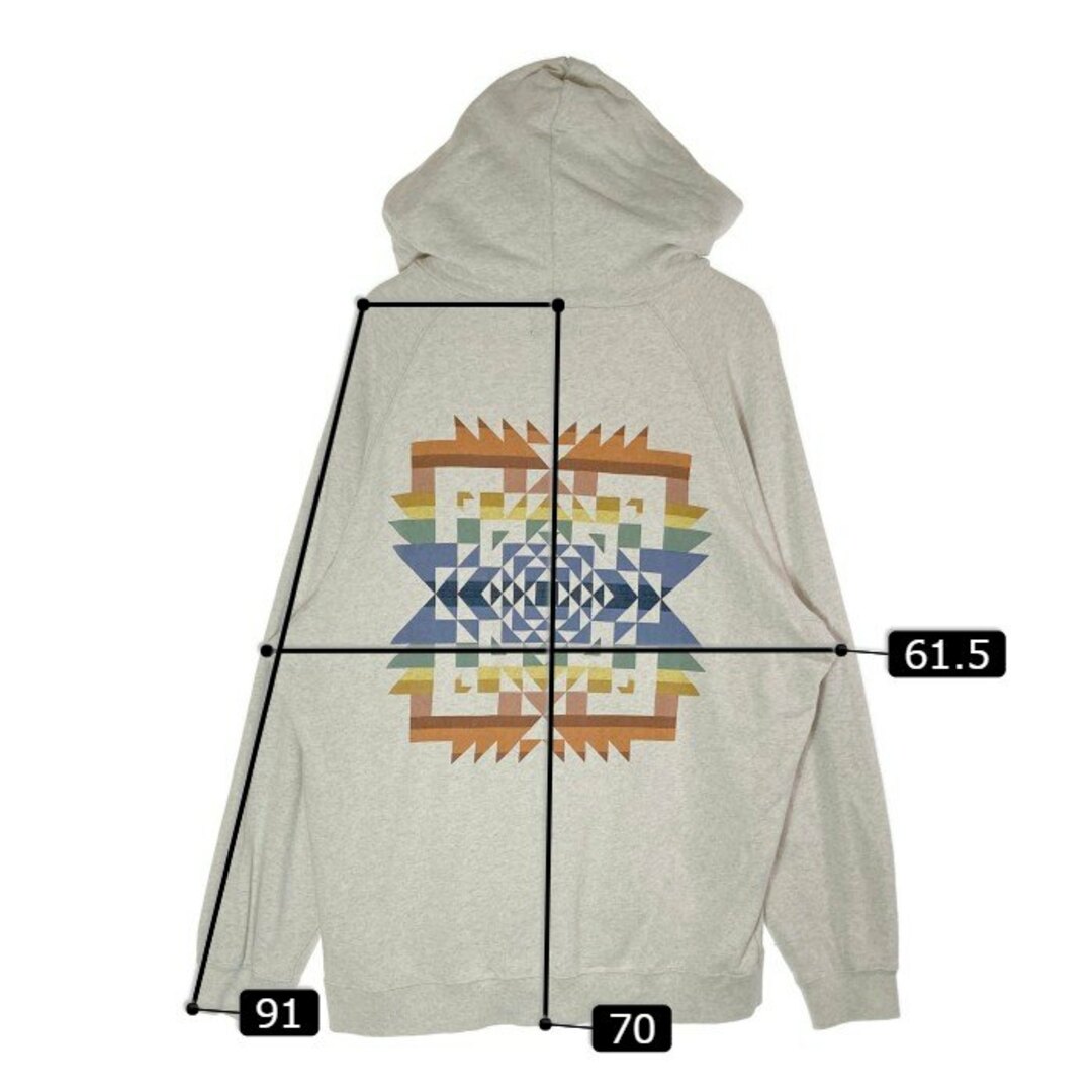 PENDLETON(ペンドルトン)の★PENDLETON ペンドルトン Raglan BackPrint Sweat Hoodie ラグラン バックプリント スウェット フーディ 3475-3007 オートミール sizeL メンズのトップス(パーカー)の商品写真