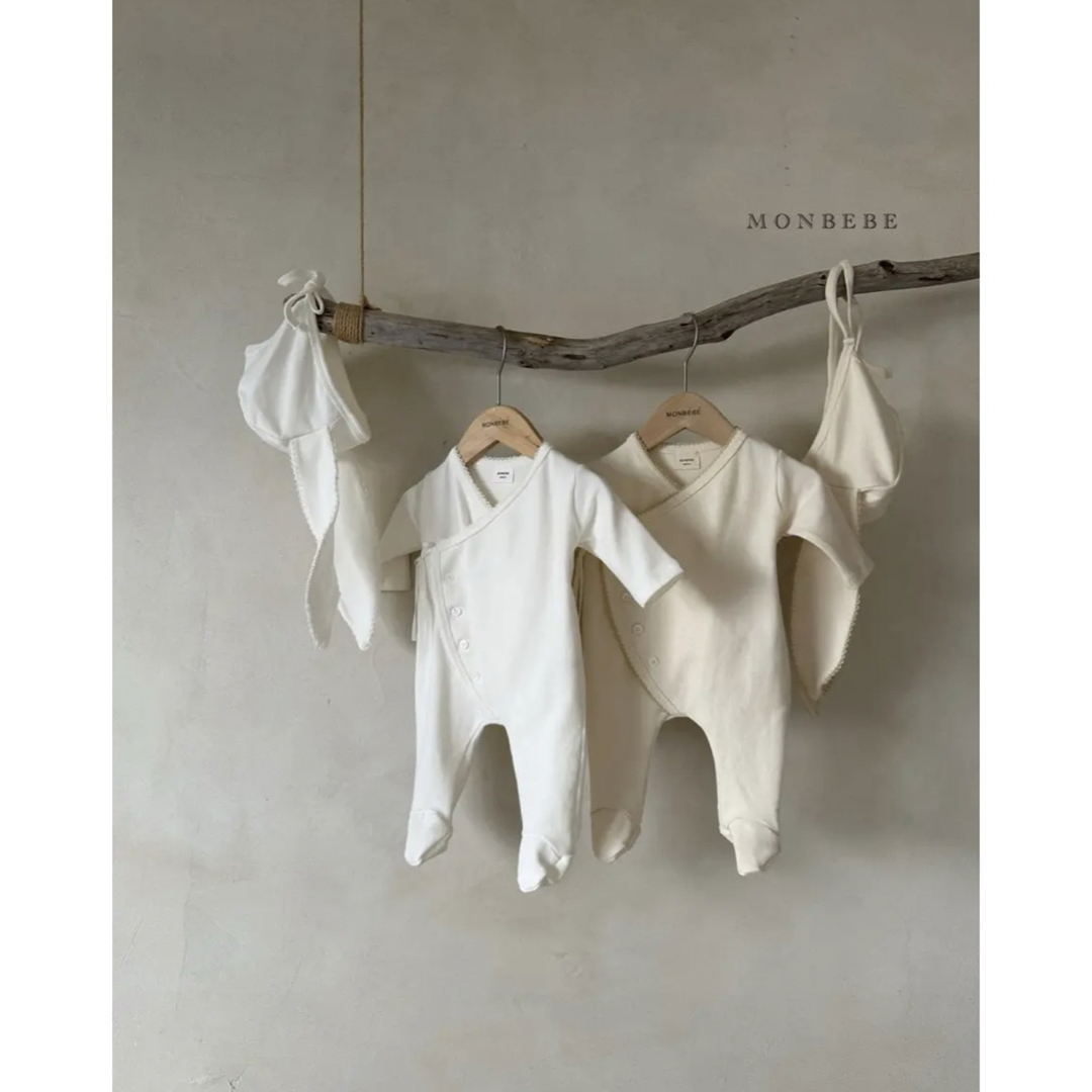 ZARA KIDS(ザラキッズ)のmonbebe / pincort bunny suit bonnet set キッズ/ベビー/マタニティのベビー服(~85cm)(ロンパース)の商品写真