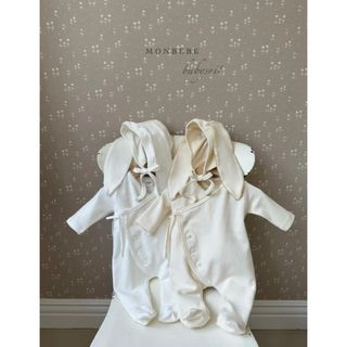 ザラキッズ(ZARA KIDS)のmonbebe / pincort bunny suit bonnet set(ロンパース)