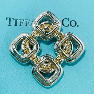 ティファニー(Tiffany & Co.)の希少 ヴィンテージ ティファニー ブローチ シルバーコンビ 箱付き★805(ブローチ/コサージュ)