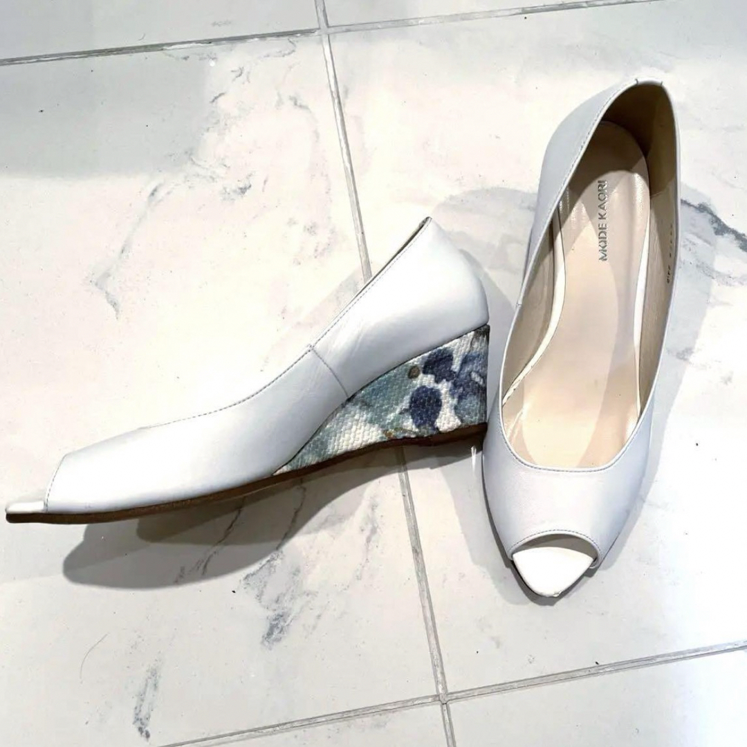 MODE KAORI オープントゥ ウェッジソール パンプ レディースの靴/シューズ(サンダル)の商品写真