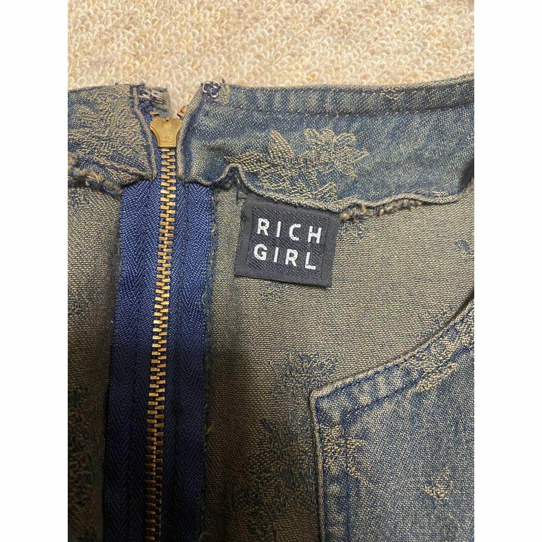 RICH GIRL ドレス　ワンピース　綿100 総柄 レディースのワンピース(ひざ丈ワンピース)の商品写真