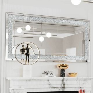 鏡 壁掛け ウォールミラー 壁掛けミラー 洗面台 鏡 120㎝×60㎝ 縦横両用(壁掛けミラー)