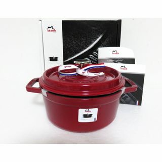 ストウブ(STAUB)の新品 STAUB ピコココット ラウンド 18cm ボルドー フランス製(鍋/フライパン)