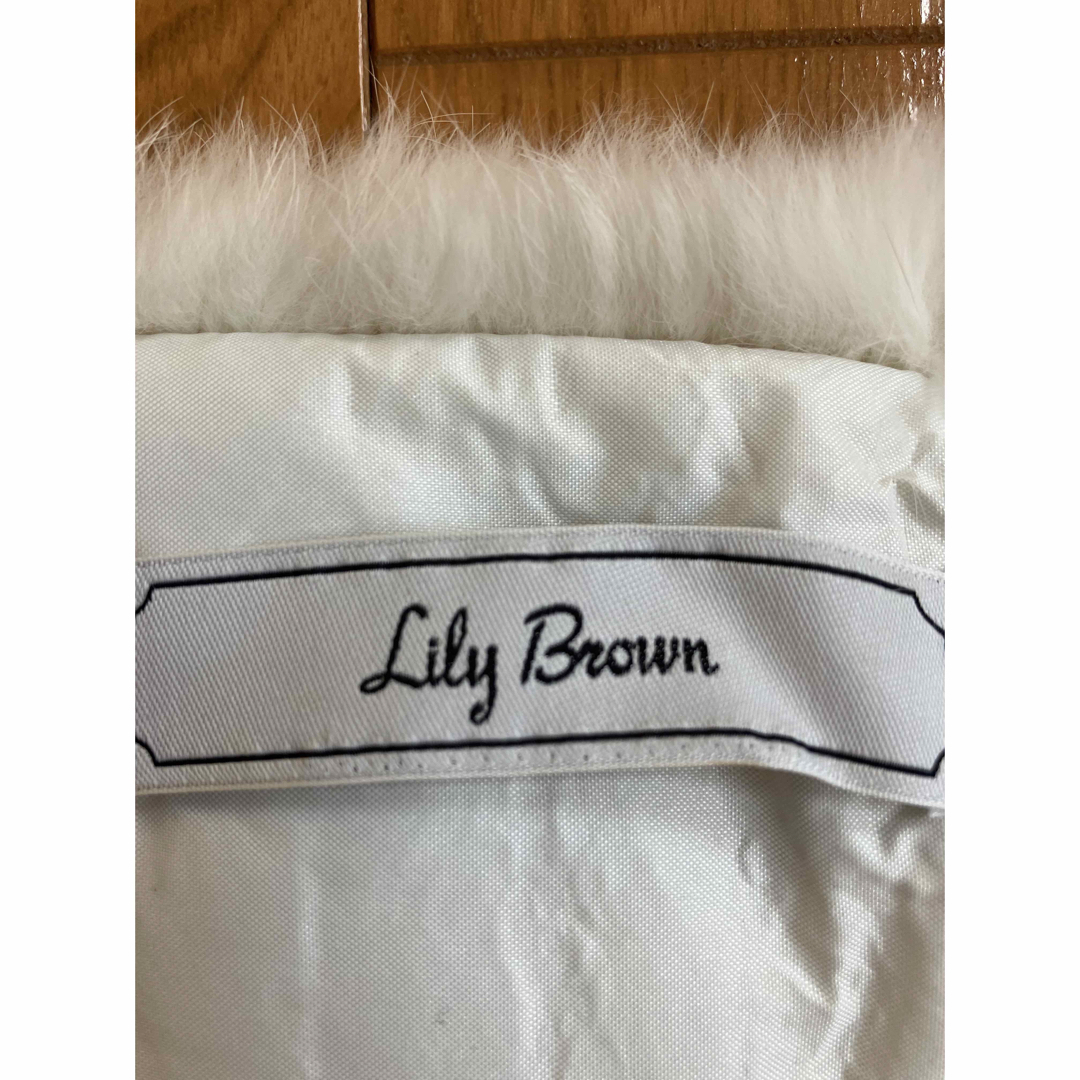 Lily Brown(リリーブラウン)のLilyBrownのつけ襟リアルファーブローチ レディースのファッション小物(マフラー/ショール)の商品写真
