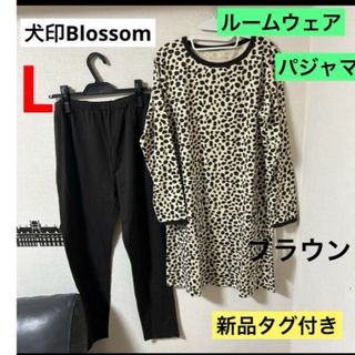 INUJIRUSHI - 犬印★Blossom  ミセスルームウェア⚫︎ダルメシアン柄 Lサイズ　パジャマ