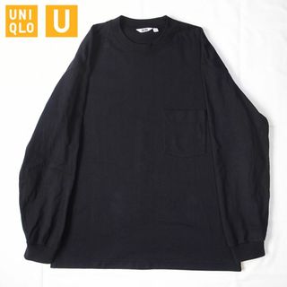 ユニクロ(UNIQLO)のXLサイズ uniqlo u クルーネックＴ 長袖 1(Tシャツ/カットソー(七分/長袖))