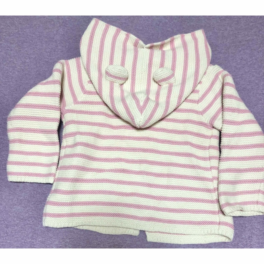 babyGAP(ベビーギャップ)のbaby gap ハートガーターパーカーカーディガン 90 女の子ベビー春服 キッズ/ベビー/マタニティのキッズ服女の子用(90cm~)(カーディガン)の商品写真