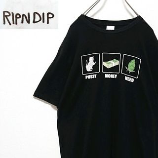 リップンディップ(RIPNDIP)のRIPNDIP リップンディップ フロント ロゴ ブラック 半袖 Tシャツ(Tシャツ/カットソー(半袖/袖なし))