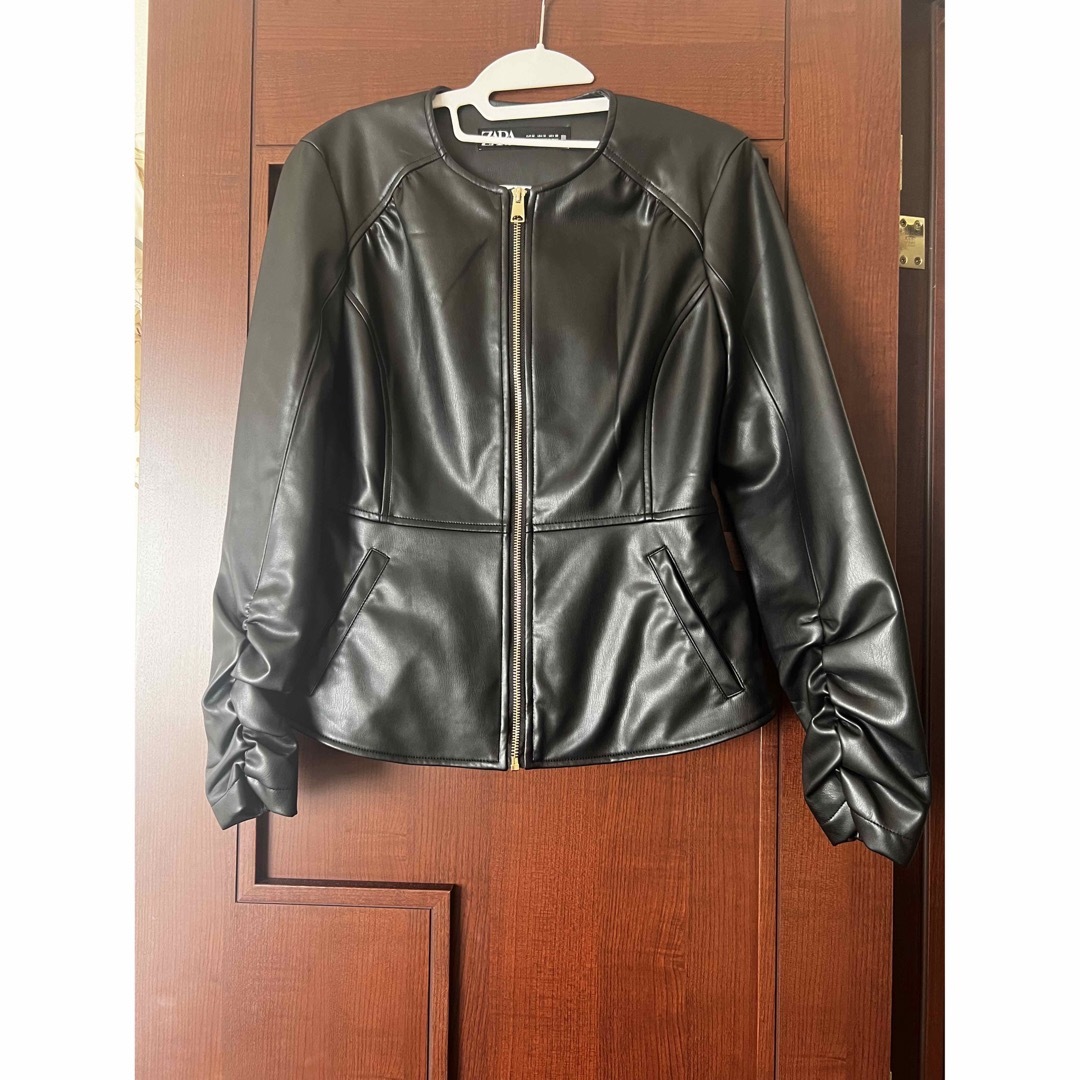 ZARA - ZARA ザラ テーラードフェイクレザー ジャケット ZARA - ZARA ザラ テーラードフェイクレザー ジャケット