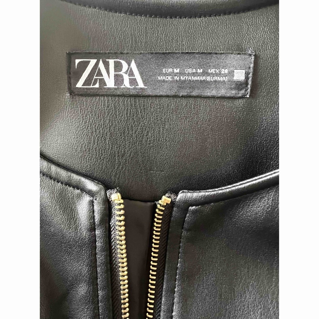 ZARA - ZARA ザラ テーラードフェイクレザー ジャケット ZARA - ZARA ザラ テーラードフェイクレザー ジャケット