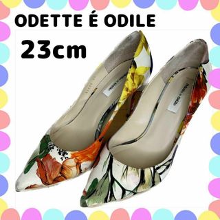 オデットエオディール(Odette e Odile)のパンプス 23 花柄 ポインテッド ヒール パンプス 春 フラワー 卒業 入学(ハイヒール/パンプス)