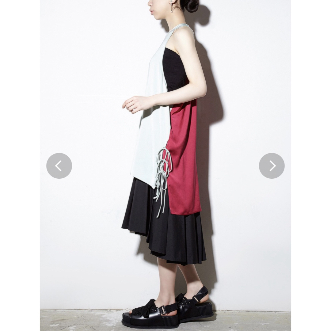 PAMEO POSE(パメオポーズ)の【PAMEO POSE】TIE SIDE SATIN TANK DRESS レディースのワンピース(ミニワンピース)の商品写真