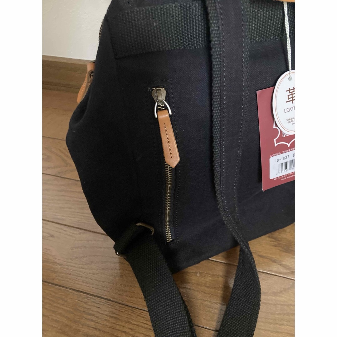 【新品】GUSCIO リュック 帆布×革 レディースのバッグ(リュック/バックパック)の商品写真