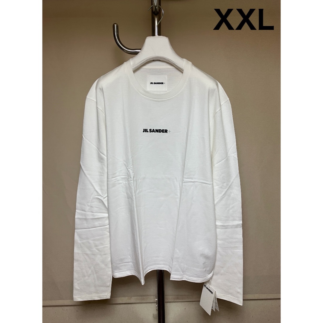 Jil Sander(ジルサンダー)の新品 XXL JIL SANDER 23aw 胸ロゴTシャツ 白 長袖 5962 メンズのトップス(Tシャツ/カットソー(七分/長袖))の商品写真