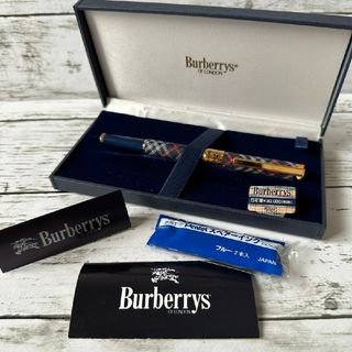 超美品 Burberry バーバリー 万年筆 14K 585 M スペアインク