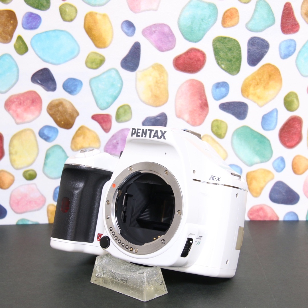 PENTAX(ペンタックス)の♥︎◇PENTAX k-x  ◇スマホ転送 ◇ホワイト スマホ/家電/カメラのカメラ(デジタル一眼)の商品写真