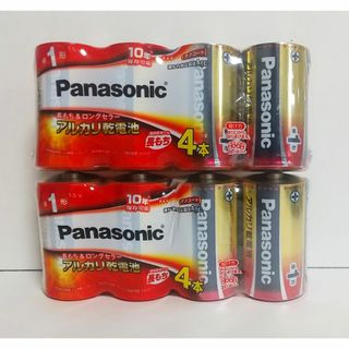 パナソニック(Panasonic)の送料無料　Panasonic アルカリ単１電池　8本セット　破れあり(その他)