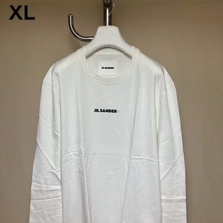 マルタンマルジェラ(Maison Martin Margiela)の新品 XL JIL SANDER 24ss 胸ロゴTシャツ 長袖 白 6048(Tシャツ/カットソー(七分/長袖))