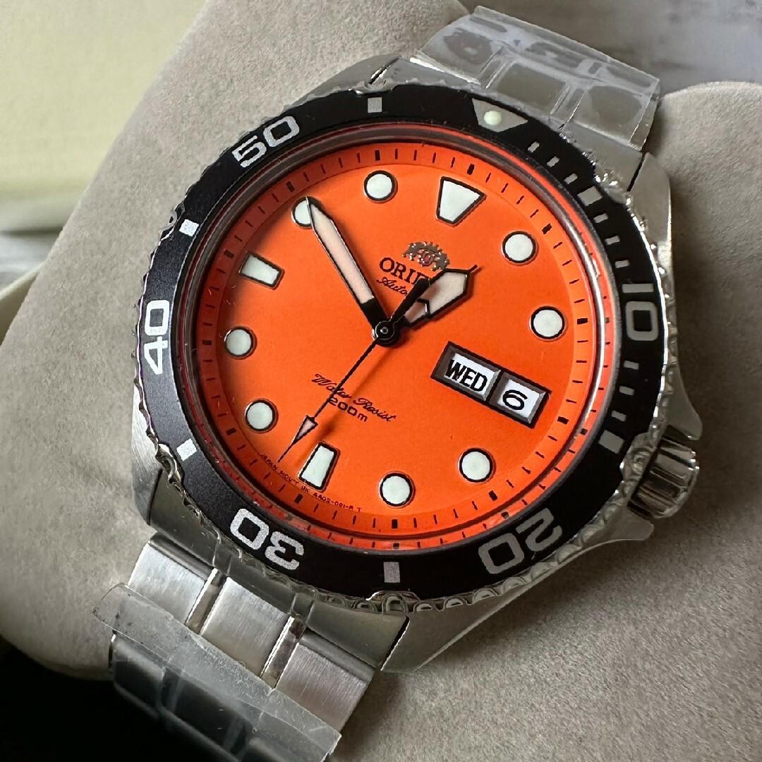 ORIENT(オリエント)の新品 ORIENT DIVER  AA02-C8-C オレンジ 200m メンズの時計(腕時計(アナログ))の商品写真