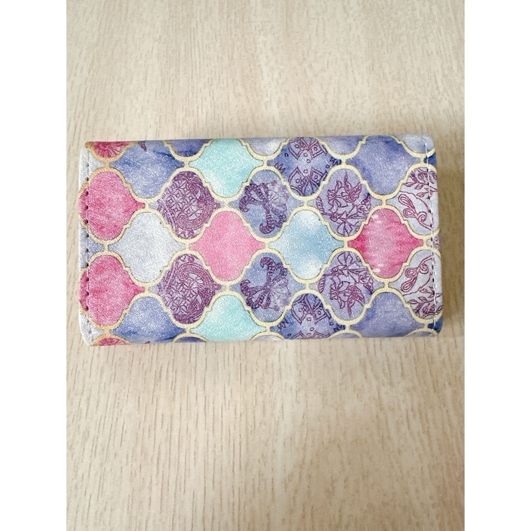 6連キーケース  紫モロッコ柄 レディースのファッション小物(キーケース)の商品写真