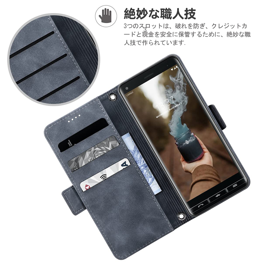 新品 basio 4 kyv47 手帳型 ケース カバー 軽量 カード収納 手帳 スマホ/家電/カメラのスマホアクセサリー(Androidケース)の商品写真