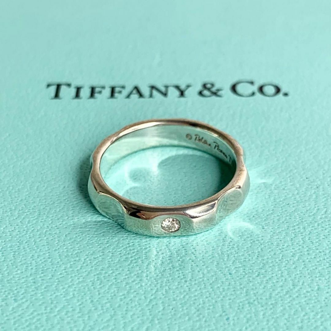 Tiffany & Co.(ティファニー)のティファニー 希少 パロマグルーブ ナロー ダイヤモンド リング 美品 cf7 レディースのアクセサリー(リング(指輪))の商品写真