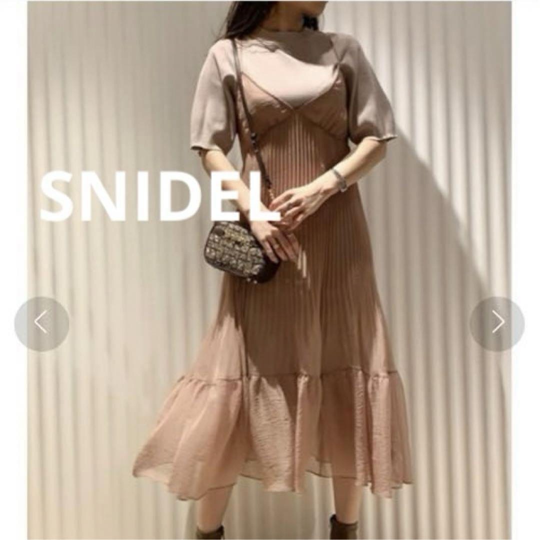 SNIDEL - SNIDEL スナイデル シアーキャミレイヤードニットワンピース