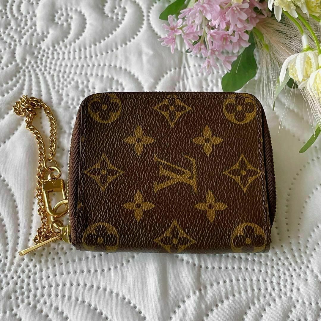 LOUIS VUITTON(ルイヴィトン)の美品 ルイ ヴィトン モノグラム アジェンダ ミニジッペ ミニ財布 カードケース レディースのファッション小物(財布)の商品写真